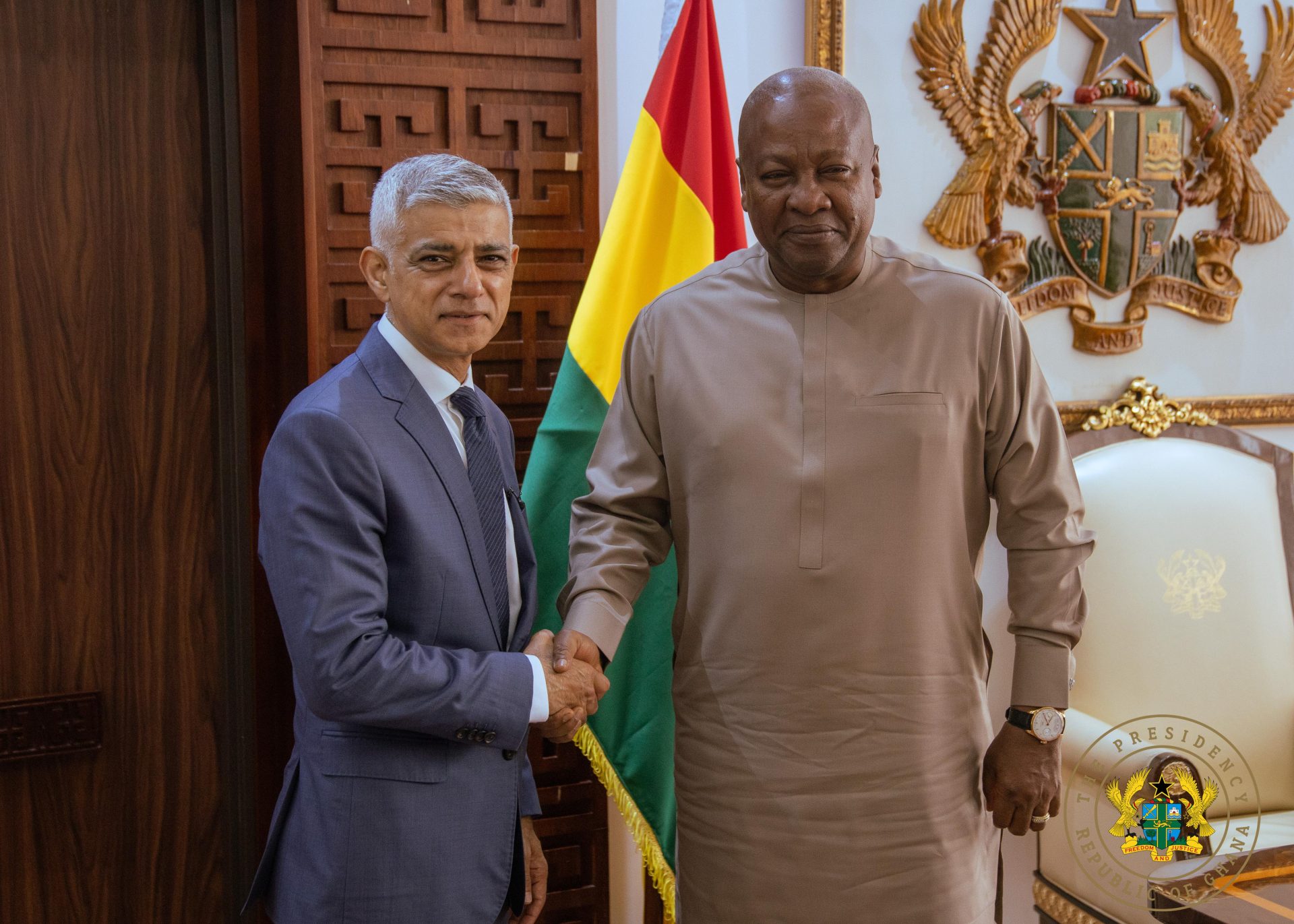 President Mahama Welcomes London Mayor Sir Sadiq Khan to Strengthen Ghana-UK Economic Ties President Mahama Welcomes London Mayor Sir Sadiq Khan to Strengthen Ghana-UK Economic Ties