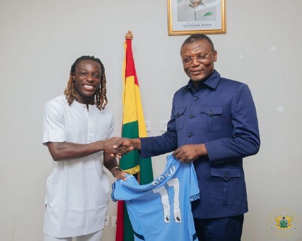 Man City Forward Jeremy Doku Meets Ghana Sports Minister in Courteous Visit Man City Forward Jeremy Doku Meets Ghana Sports Minister in Courteous Visit